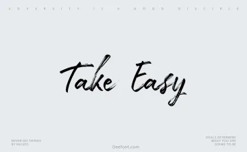 Take Easy Font
