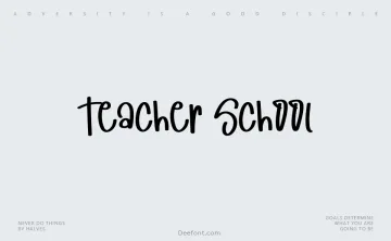 Teacher School Font
