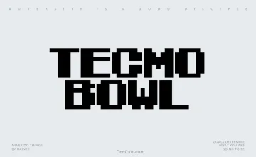 Tecmo Bowl Font