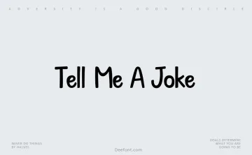 Tell Me A Joke Font