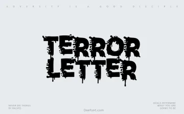 Terror Letter Font