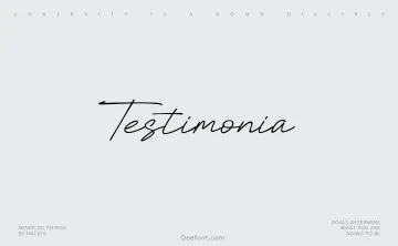 Testimonia Font