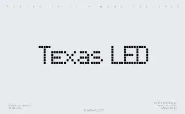 Texas LED Font
