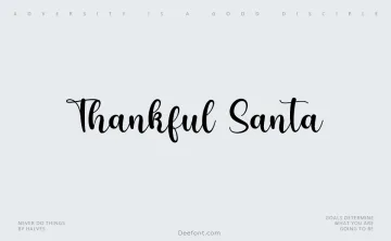 Thankful Santa Font