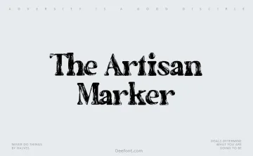 The Artisan Marker Font