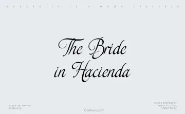 The Bride in Hacienda Font