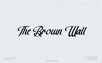 The Brown Wall Font