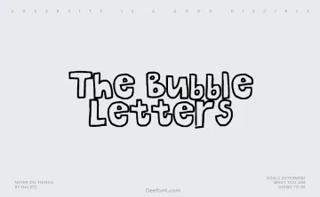 The Bubble Letters Font