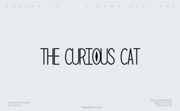 The Curious Cat Font