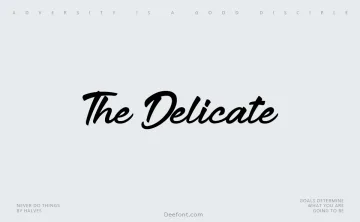 The Delicate Font