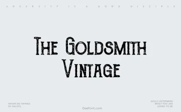The Goldsmith Vintage Font