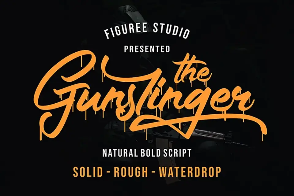 The Gunslinger Waterdrop Font