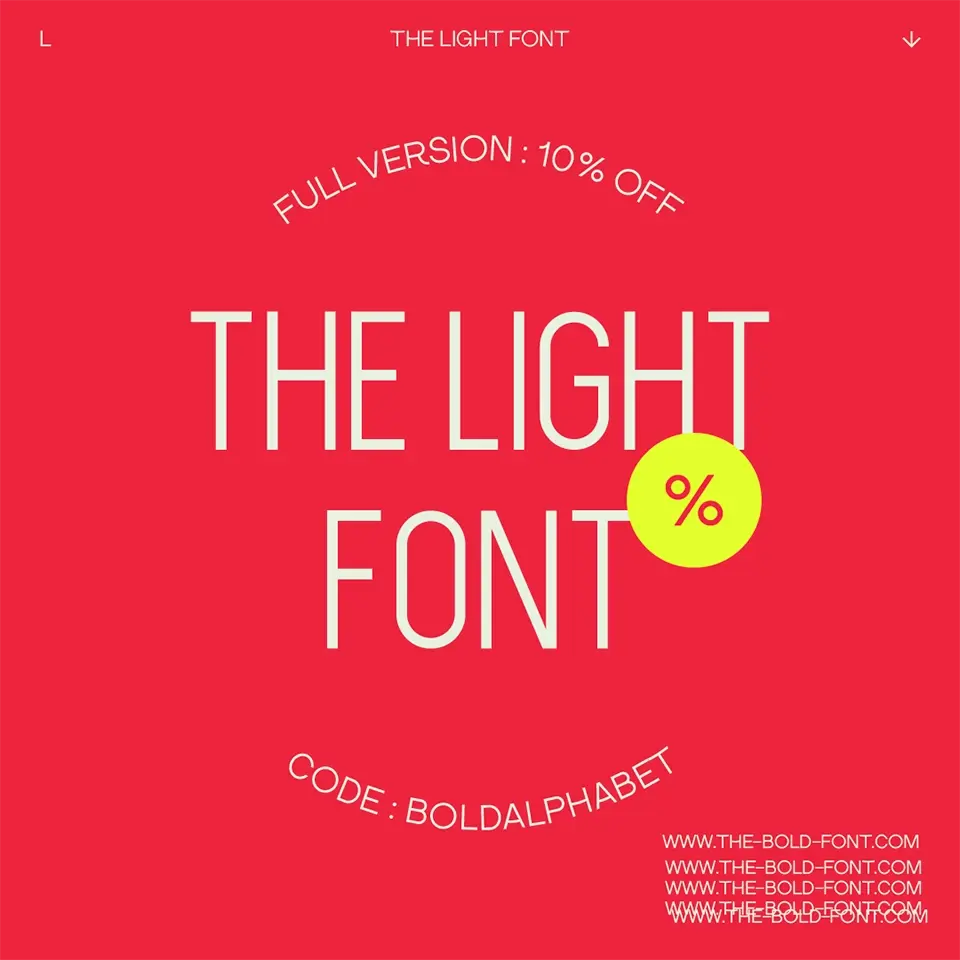 The Light Font Font