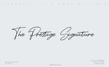 The Prestige Signature Font