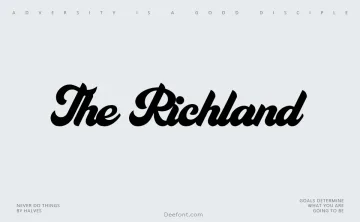 The Richland Font