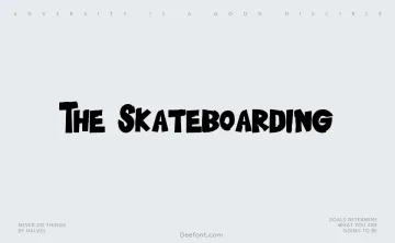 The Skateboarding Font