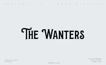 The Wanters Font