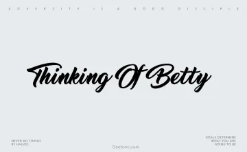 Thinking Of Betty Font