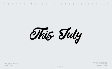 This July Font