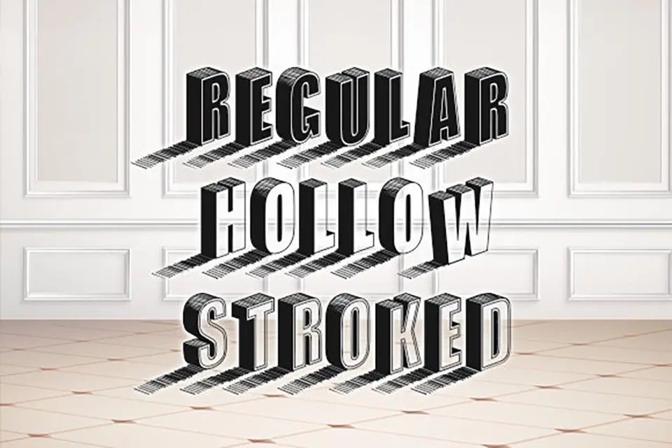 Three Dimensions Font