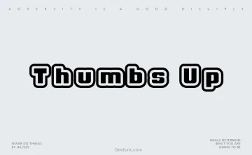 Thumbs Up Font