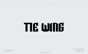 Tie Wing Font