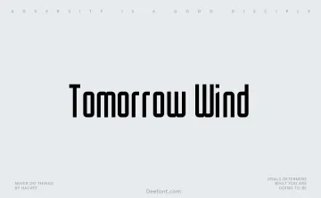 Tomorrow Wind Font