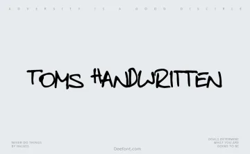 Toms Handwritten Font