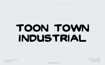 Toon Town Industrial Font