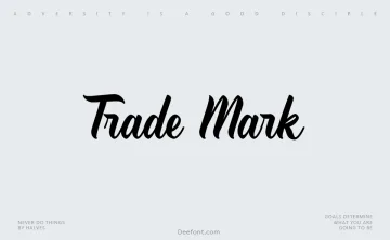 Trade Mark Font
