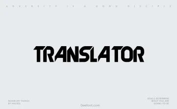 Translator Font