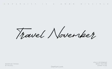 Travel November Font