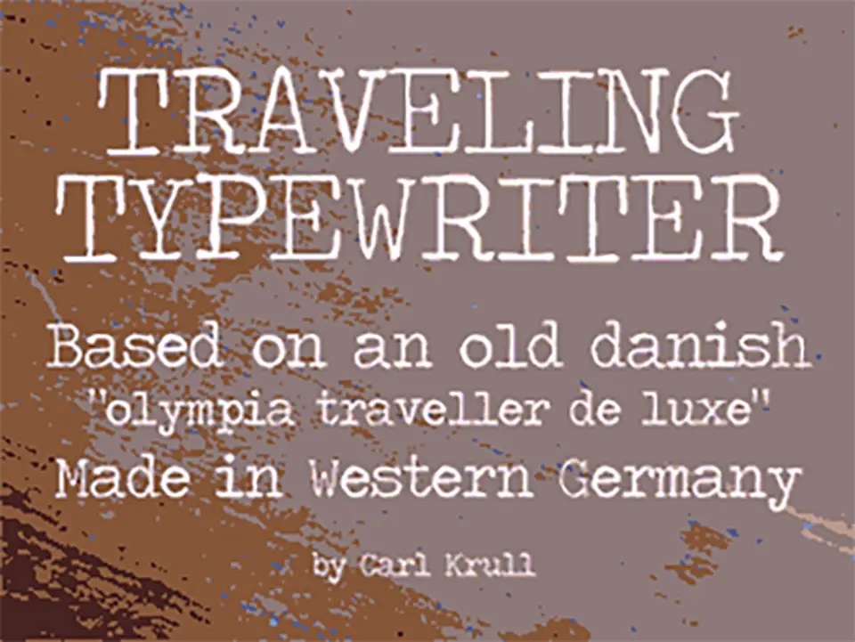 Traveling Typewriter Font