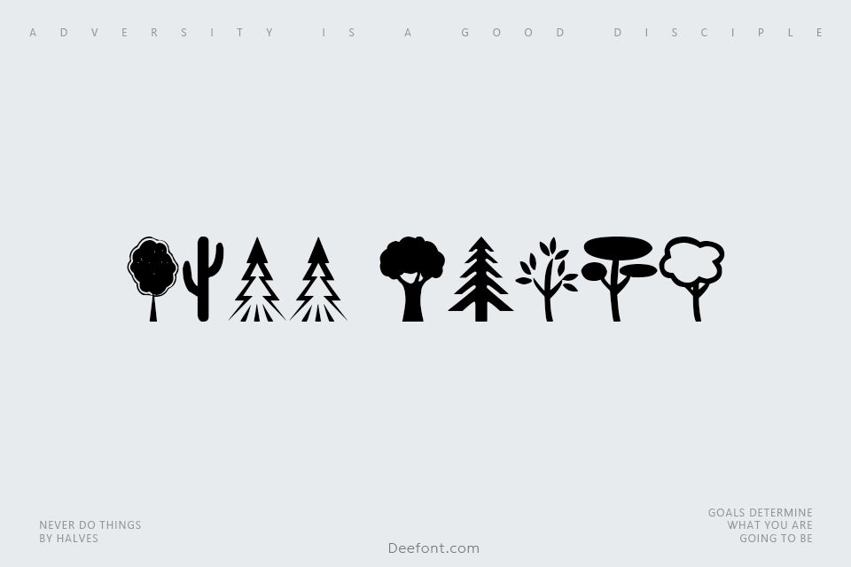 Tree Icons Font