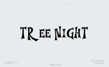 Tree Night Font