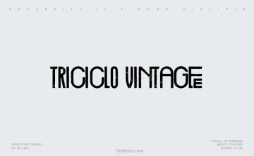 Triciclo Vintage Font