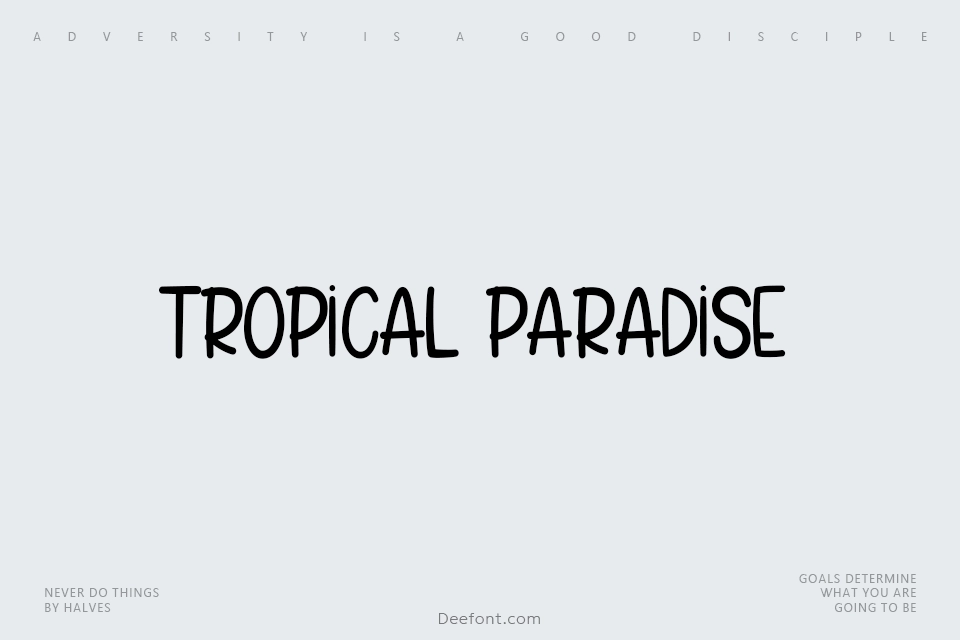 Tropical Paradise Font