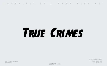 True Crimes Font