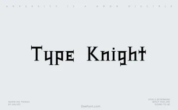 Type Knight Font