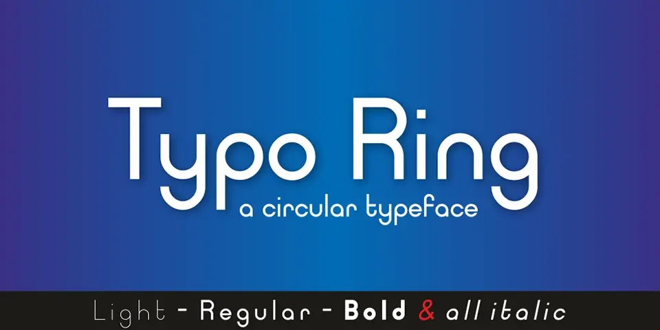 Typo Ring Font