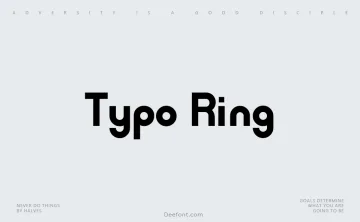 Typo Ring Font