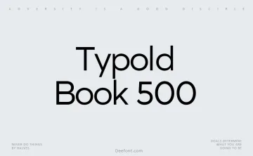 Typold Book 500 Font
