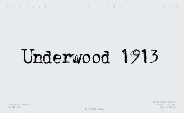 Underwood 1913 Font