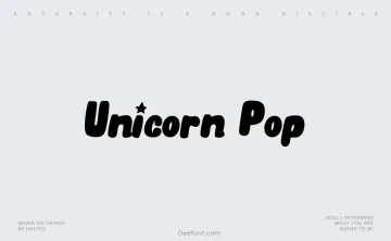 Unicorn Pop Font