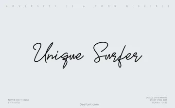 Unique Surfer Font