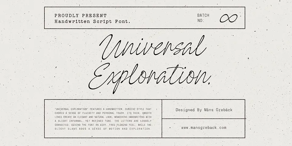 Universal Exploration Font