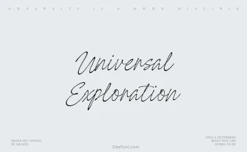 Universal Exploration Font