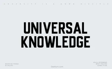 Universal Knowledge Font