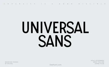 Universal Sans Font