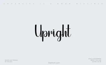 Upright Font